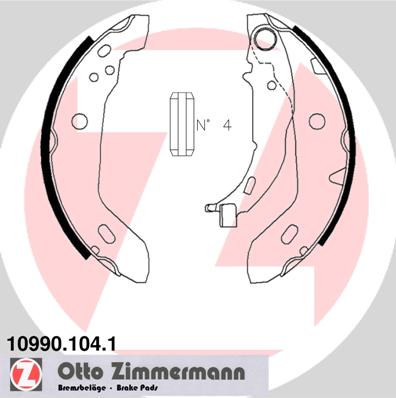 Brake Shoe Set - 10990.104.1 ZIMMERMANN