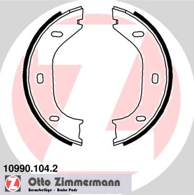 Brake Shoe Set, parking brake - 10990.104.2 ZIMMERMANN