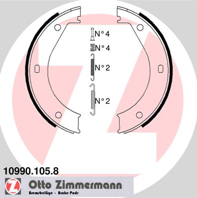 Brake Shoe Set, parking brake - 10990.105.8 ZIMMERMANN