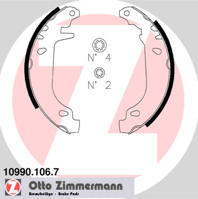 Brake Shoe Set - 10990.106.7 ZIMMERMANN