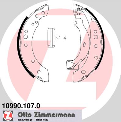 Brake Shoe Set - 10990.107.0 ZIMMERMANN
