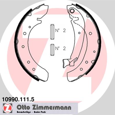 Brake Shoe Set - 10990.111.5 ZIMMERMANN