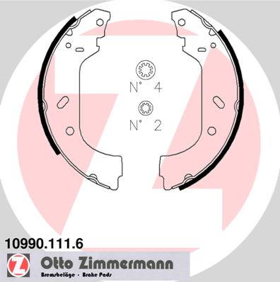 Brake Shoe Set - 10990.111.6 ZIMMERMANN