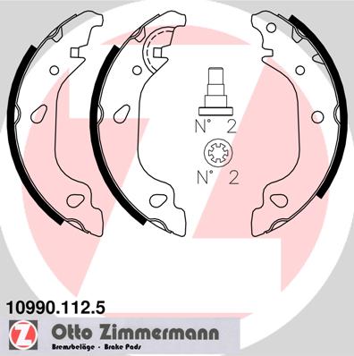 Brake Shoe Set - 10990.112.5 ZIMMERMANN