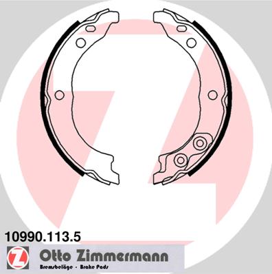 Brake Shoe Set, parking brake - 10990.113.5 ZIMMERMANN