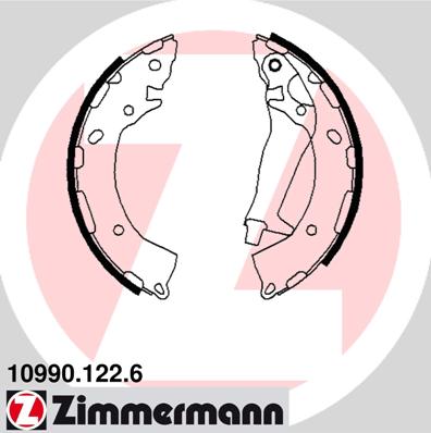 Brake Shoe Set - 10990.122.6 ZIMMERMANN