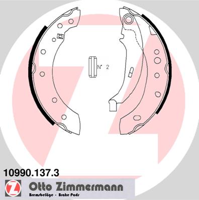 Brake Shoe Set, parking brake - 10990.137.3 ZIMMERMANN