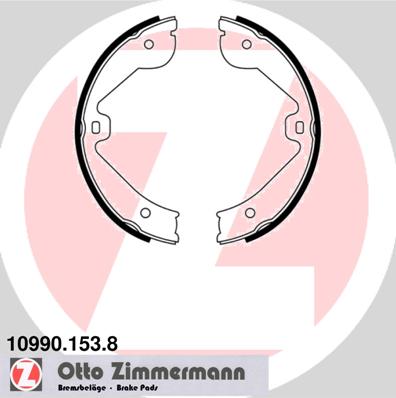 Brake Shoe Set, parking brake - 10990.153.8 ZIMMERMANN