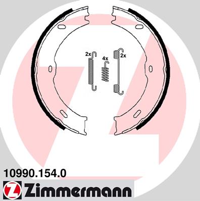 Brake Shoe Set, parking brake - 10990.154.0 ZIMMERMANN