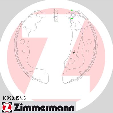 Brake Shoe Set - 10990.154.5 ZIMMERMANN