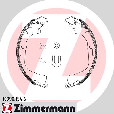 Bremsbackensatz - 10990.154.6 ZIMMERMANN