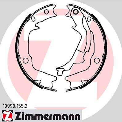 Brake Shoe Set, parking brake - 10990.155.2 ZIMMERMANN
