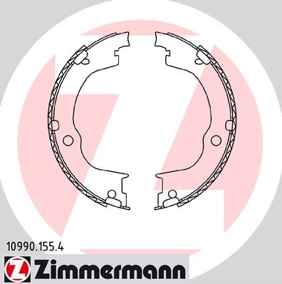 Brake Shoe Set, parking brake - 10990.155.4 ZIMMERMANN