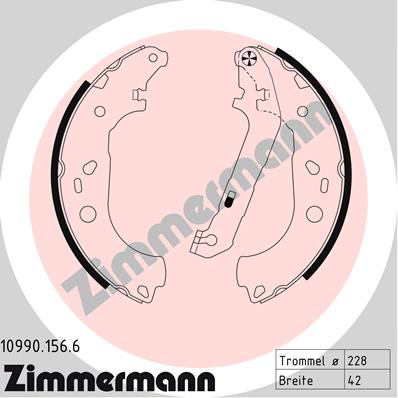 Brake Shoe Set - 10990.156.6 ZIMMERMANN