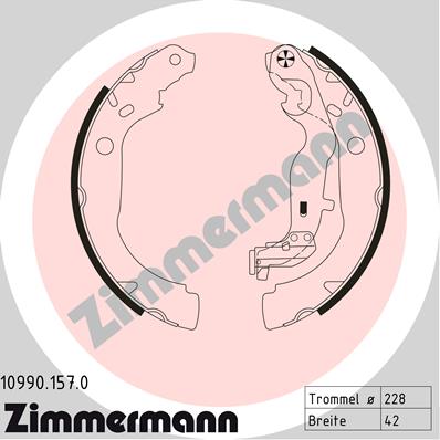 Brake Shoe Set - 10990.157.0 ZIMMERMANN