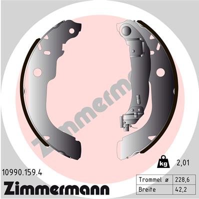 Brake Shoe Set - 10990.159.4 ZIMMERMANN