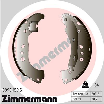 Kit ganasce freno - 10990.159.5 ZIMMERMANN