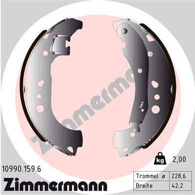 Kit ganasce freno - 10990.159.6 ZIMMERMANN