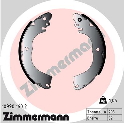 Brake Shoe Set - 10990.160.2 ZIMMERMANN