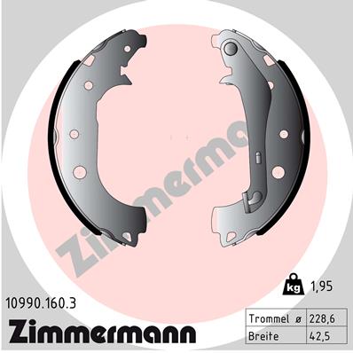 Bremsbackensatz - 10990.160.3 ZIMMERMANN
