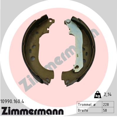 Brake Shoe Set - 10990.160.4 ZIMMERMANN