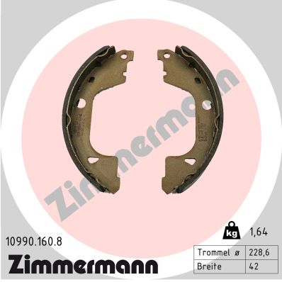 Brake Shoe Set, parking brake - 10990.160.8 ZIMMERMANN