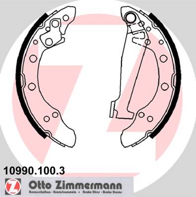 Kit ganasce freno - 10990.100.3 ZIMMERMANN