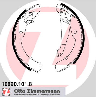 Комплект тормозных колодок - 10990.101.8 ZIMMERMANN