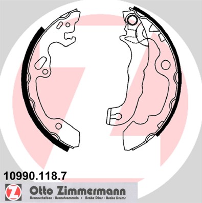 Brake Shoe Set - 10990.118.7 ZIMMERMANN