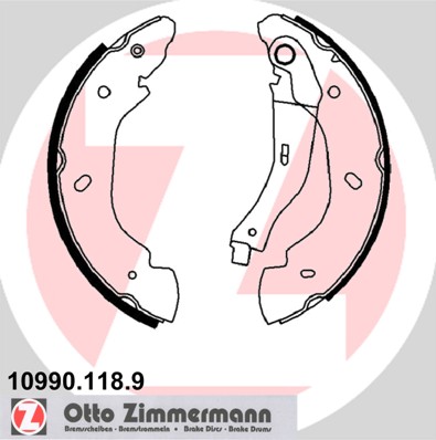 Brake Shoe Set - 10990.118.9 ZIMMERMANN