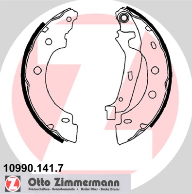 Brake Shoe Set - 10990.141.7 ZIMMERMANN