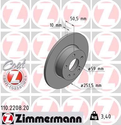 Discofreno - 110.2208.20 ZIMMERMANN