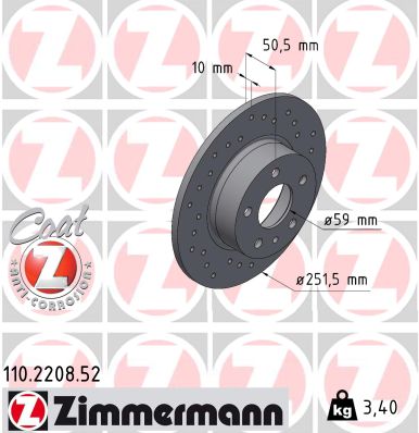 Discofreno - 110.2208.52 ZIMMERMANN