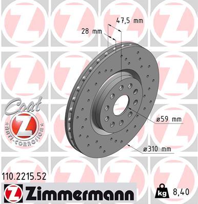 Discofreno - 110.2215.52 ZIMMERMANN