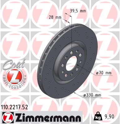 Bremsscheibe - 110.2217.52 ZIMMERMANN