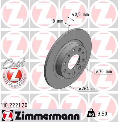 Bremsscheibe - 110.2221.20 ZIMMERMANN