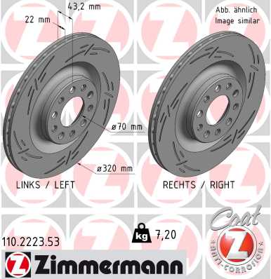 Brake Disc - 110.2223.53 ZIMMERMANN