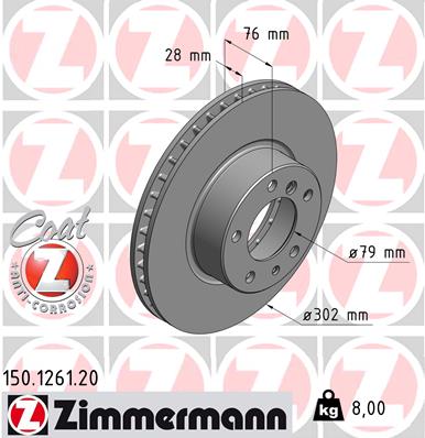 Bremsscheibe - 150.1261.20 ZIMMERMANN