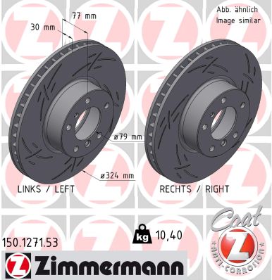 Brake Disc - 150.1271.53 ZIMMERMANN