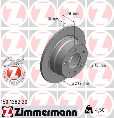 stabdžių diskas - 150.1282.20 ZIMMERMANN