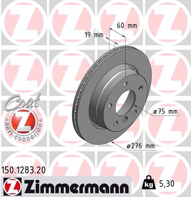 Bremsscheibe - 150.1283.20 ZIMMERMANN