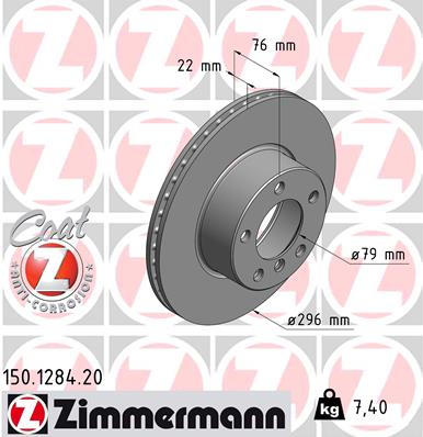 Bremsscheibe - 150.1284.20 ZIMMERMANN