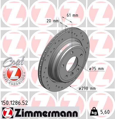 Bremsscheibe - 150.1286.52 ZIMMERMANN