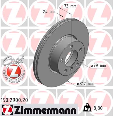 Brake Disc - 150.2900.20 ZIMMERMANN