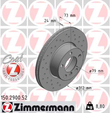 Brake Disc - 150.2900.52 ZIMMERMANN
