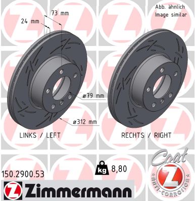 Brake Disc - 150.2900.53 ZIMMERMANN