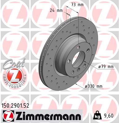 Bremsscheibe - 150.2901.52 ZIMMERMANN