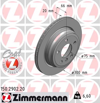 stabdžių diskas - 150.2902.20 ZIMMERMANN