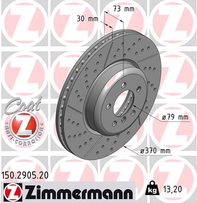 Brake Disc - 150.2905.20 ZIMMERMANN