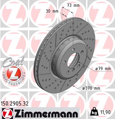 Brake Disc - 150.2905.32 ZIMMERMANN